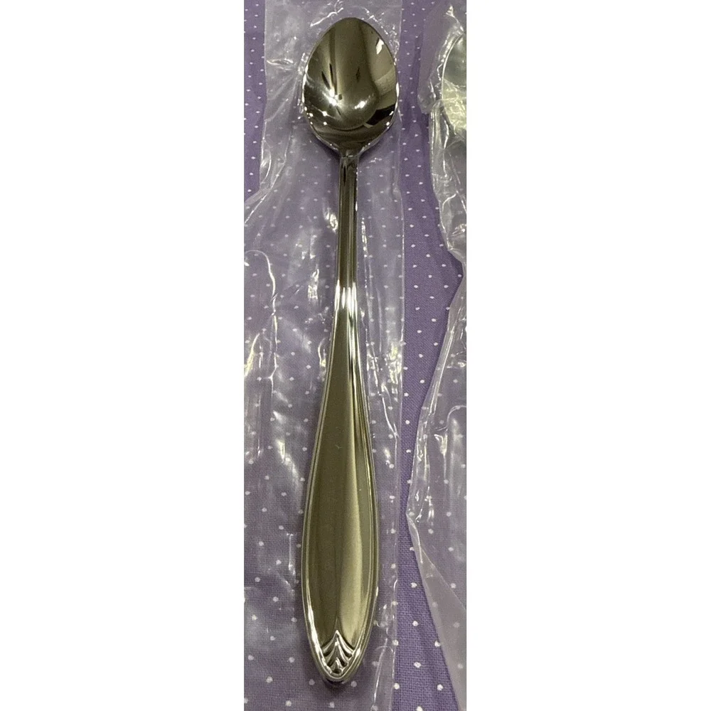Lenox Covington Stainless Steel‎ Flatware Ice Tea Spoon Spoons Set of 6 NEW